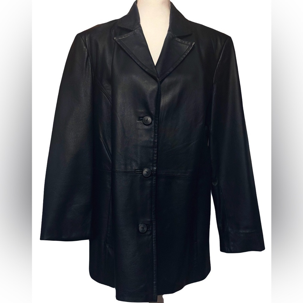 Worthington Genuine Leather jacket – Black | effortless 90s quiet luxury